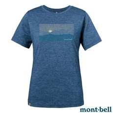 日本 mont-bell 太陽與山 女款透氣抗臭圓領短袖羊毛排汗衣 登山T恤