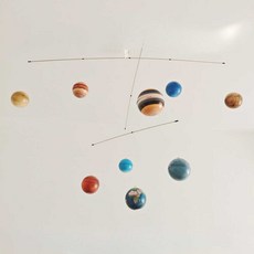 태양계 모빌 행성 펜던트 세트 인테리어 소품 우주, 1개, 대형