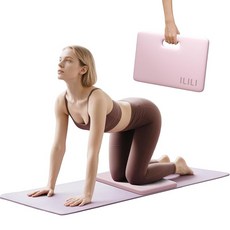 ILILI 접는 요가 쿠션 TPE 소프트 소재 사이즈 61* 43.5* 1.27cm 접을 때 43.5*30.5* 2.6cm 팔굽혀펴기 플랑크 팔꿈치와 무릎을 지원하는 데 사용할 수, 상세페이지 참조