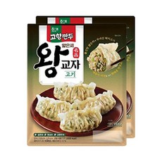 해태 고향만두 얇은피왕교자 고기 370g 2개