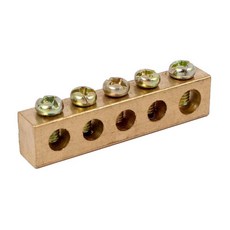 Uxcell a16030900ux0586 10홀 분배 캐비닛 와이어 스크류 터미널 그라운드 구리 뉴트럴 바, 5가지 포지션