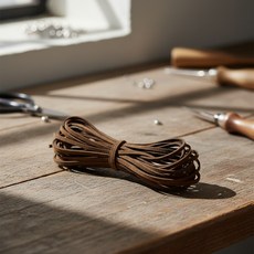 한이용품1 공예용 끈 가죽줄, 브라운, 1개