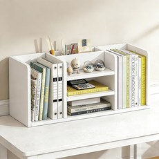 Comfy Nest 공간활용 스탠드 책상 테이블 정리 선반, 3단, 화이트