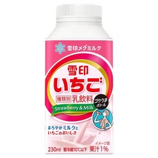 눈표 메그 밀크 눈표 딸기 고쿠 우마병 230ml×24개, 230ml