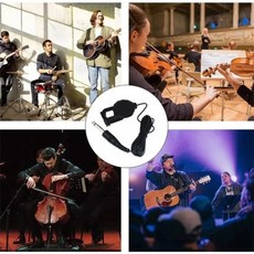 1. 3M 클립온 오디오 잭 픽업 - 어쿠스틱 기타 만돌린 및 우쿨렐레용 범용 사운드 트랜스듀서, 01 Black