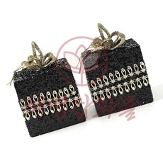 블랙시크 골드선물상자 2P 1세트 체인 동글루비 파티소품 사각액자 샤인레드