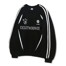 OCELOT [기모출시] C1 월드 와이드 오버핏 맨투맨 블랙 278592