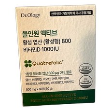 올인원 활성형 엽산 비타민D 초기 임산부 영양제 건강식품 2개월분 60정 1개