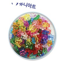 꽃비즈 1.5cm 색상혼합 미술만들기 크리스탈비즈 슬라임재료
