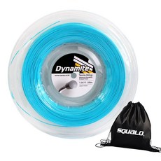 낫소 다이너마이트 테니스 스트링 거트 줄 200m, 블루 + SQUALO 보관 파우치, 1개