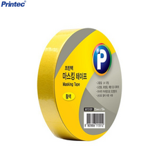 [프린텍] 칼라 마스킹 테이프 커버링 황색 M1510Y 15mmx10m, 1개