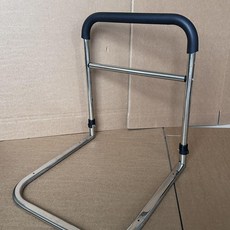 不鏽鋼 牀邊扶手欄杆 老人起身輔助器 牀上護欄 起牀助力架, 不鏽鋼46.1寬度 不帶布兜, 1個