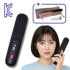 레니움 볼류미 무선 빗고데기 휴대용 미니 음이온, 심플블랙