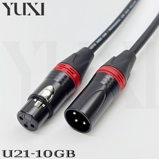 金屬頭 專業麥克風線 XLR 平衡線 卡農平衡線 平衡式訊號線 公對母 音響導線 XLR公轉母, 1個, 紅色色圈,1米 含雙頭