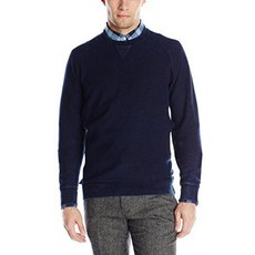 Original Penguin 남성용 블리치 인디고 크루넥 스웨트셔츠 다크 데님 S