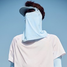 冰絲防曬面罩男士全臉防紫外線夏季戶外騎行遮陽口罩護脖頸臉基尼, 1個, 如圖