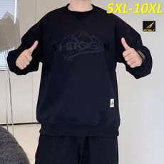 5XL-10XL 히트세븐 BLACK 빅사이즈 남성 맨투맨 티셔츠 2025MA05