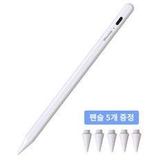WOWWAY 아이패드 펜슬 터치펜 애플 iPad 호환용 블루투스형 usb-c 초미세 터치플렉스펜 스마트펜, 1개, 화이트