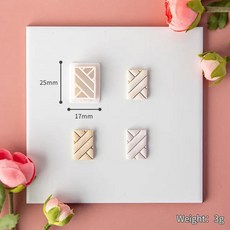 GEEKI 악세서리 목걸이 귀걸이 팔찌 만들기 제작 DIY 재료 부자재 적 모양 핫 플라워 타일 패턴 폴리머 클레이 커터 엠보싱 금형 보석 도구