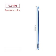 뜨개질 바늘 알루미늄 크로셰 아프간 튜니시아 도구 바늘구멍이 손뜨개질 색상, 1개