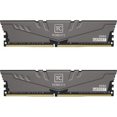 팀그룹 TCREATE 전문가 오버클럭 10L DDR4 32GB 키트 (2 x 16GB) 3600MHz (PC4 28800) CL18 데스크탑 메모리 모듈 램 TTCED432G3, Titanium Gray-UDIMM
