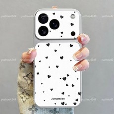 Jumpmoon 黑色小愛心手機殼 適用三星 A54