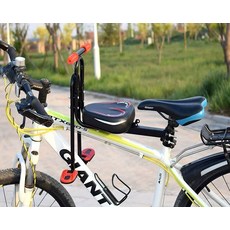 자전거 보조의자 아기안장 검정 유아안장 앞좌석, 1개, 산악자전거레드+팔걸이발판