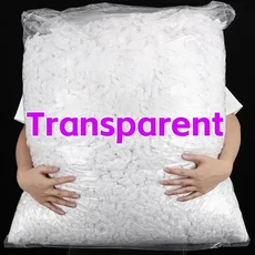 플라스틱 일회용 식품 커버 보관 가방 주방 다채로운 탄성 랩 신선 유지 뚜껑 플레이트 나일론 포장, 02 Transparent, 04 10PCS, 1개