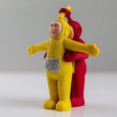 프라모델 텔레토비 키덜트 타이타닉 피규어, 13cm, 어린 시절을 망친 텔레토비 뽀빠이+라라 커플