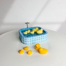 오리몰드 초미니 오리 2구 3구 데코몰드 케이크캔들, 3구몰드