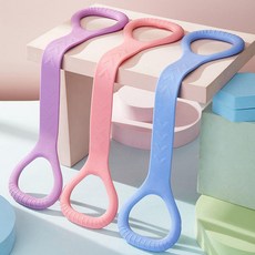 스트레칭 밴드 요가 보조 운동 홈트 필라테스 고리형, 핑크, 1개