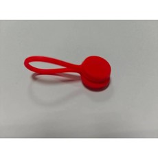 磁吸矽膠繞線器 紅色多功能集線器 適用耳機充電線整理, 紅色, 1個