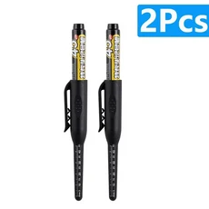 하이라이터 방수 긴 헤드 펜촉 딥 홀 마커 펜 타일 목수 다목적 블랙 블루 레드 잉크 45mm 신제품, [10] 2pcs black pen