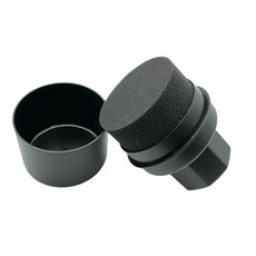 手持式輪胎打蠟海綿加蓋弧形輪框輪胎刷洗車工具不沾手, 1個, 平面