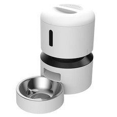 毛樂子寵物 meoof 膠囊寵物自動餵食器 按鍵版單碗 寵物自動餵食器 自動餵食器 寵物餵食器 餵食機 ，覓凹單碗, 1個