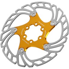 VBESTLIFE 자전거 디스크 브레이크 로터 MTB 로드 바이크용 볼트 패드 로터 6개, Gold