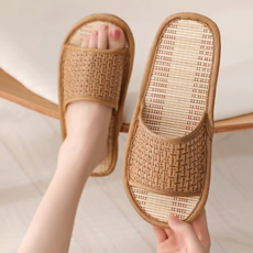 프랜베이 여름 거실 슬리퍼 층간소음 실내화, 1개, 브라운