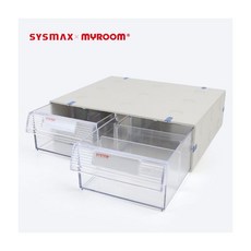2칸 대형 심플 시스템 멀티박스 보관함 서랍식 칸막이 W81525D pri+ pri+616Wm