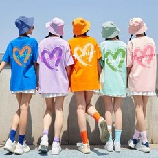 우정티 단체티 여행 반팔티 체육대회 캔디컬러