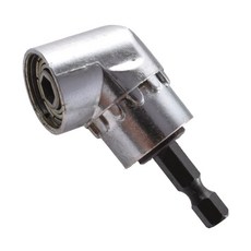 (死角我在行)L型萬向角度轉接頭組，105度轉角器，鎖牙帶柄型轉換頭，適用於狹窄空間，輕鬆解決死角鎖螺絲問題, 1個, L型轉角器-短款