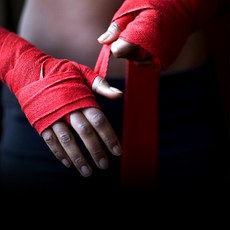 지피코 복싱 핸드랩 부상방지 스트랩 손목붕대 2p, 레드