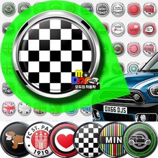 미니쿠퍼 고뱃지 그릴뱃지 엠블럼 차량용 그릴 악세사리 클럽맨 컨트리맨 R시리즈 F시리즈 전차종호환, 스티커, M-19