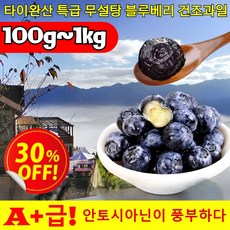 A+급! 타이완산 특급 무설탕 블루베리 건조과일 100% 유기농 블루베리 하루건강견과 프리미엄 블루베리건조과일, 100g [A+급]