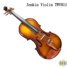 Jenkin TWV811 小提琴 台灣製實木 Violin (含方盒 調音器), 1個, 4/4