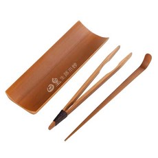 日皇 竹製茶則三件組 功夫茶具 茶道配件, 1個, 茶則三件組, 茶則三件組