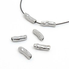 [엔비즈] 써지컬스틸 나뭇가지 통과형 11mm 무도금실버 써지컬 악세사리 부자재