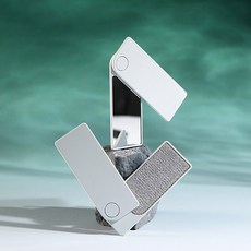 1/2구성 초슬림 보풀 먼지 제거기 휴대용 접이식 미니 거울 돌돌이, 화이트, 1개