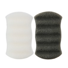 아임곤약스펀지 온가족 바디샤워용 2종 화이트+참숯, 단품, 1개