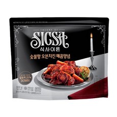 롯데 식사이론 숯불향 오븐치킨 매콤양념 /냉동 치밥 안주 반찬, 330g, 1개