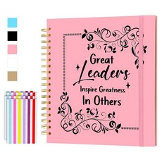 CWEGSJ Leader Gift Great Leaders Inspire Greatness In Others 스크랩북 앨범 DIY Boss Leadership Photo Alb, 핑크, 8x8